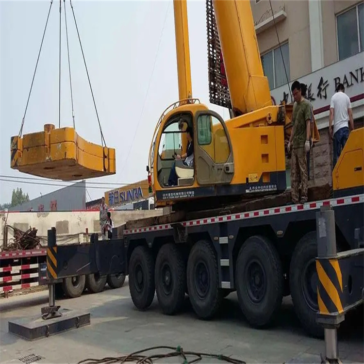 渔洋镇当地吊车出租|机器吊装|75吨|工厂搬迁服务